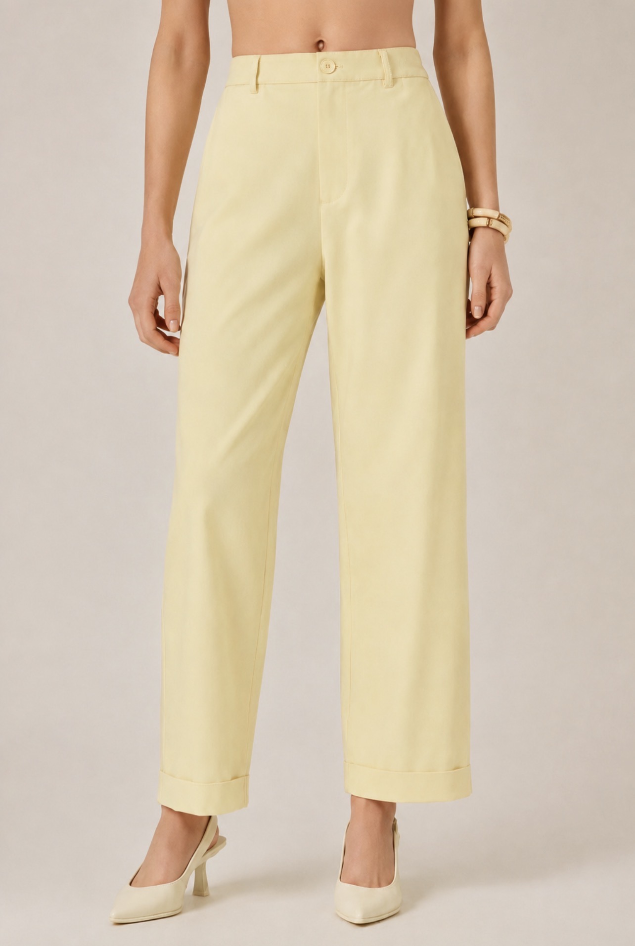 Screenshot 'NORA' PANTS (PASTEL YELLOW) - Image 1