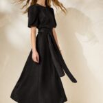 'LYDIA' ΣΑΤΕΝ ΜΙΝΤΙ ΦΟΡΕΜΑ (BLACK)