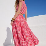 'KLEIO' ΜΙΝΤΙ ΦΟΥΣΤΑ ΜΕ ΛΑΣΤΙΧΟ (RED/CHECKERED)