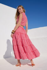 'ANNA' ΚΡΟΠ ΤΟΠ (RED/CHECKERED) - Image 2