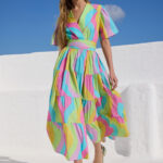 'VANESSA' MIDI DRESS (RAINBOW)