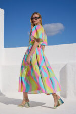 'VANESSA' MIDI DRESS (RAINBOW) - Image 2