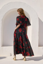 'VANESSA' ΜΙΝΤΙ ΦΟΡΕΜΑ (BLACK ROSES) - Image 5