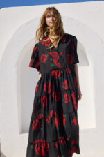 'VANESSA' ΜΙΝΤΙ ΦΟΡΕΜΑ (BLACK ROSES) - Image 2