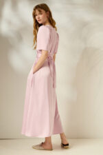 'LYDIA' ΣΑΤΕΝ ΜΙΝΤΙ ΦΟΡΕΜΑ (PALE PINK) - Image 5