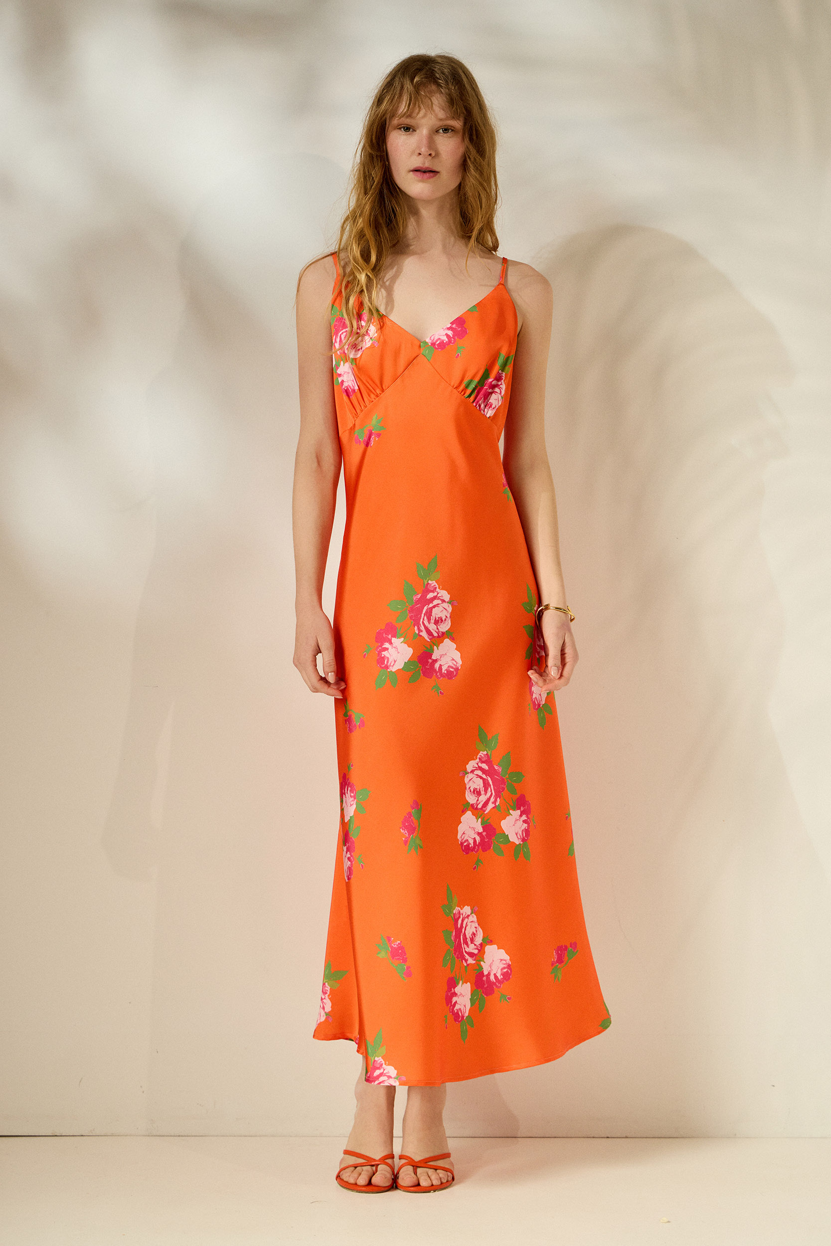 Evoto 'IOANNA' ΕΜΠΡΙΜΕ ΦΟΡΕΜΑ (ORANGE ROSES) - Image 1