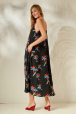 ‘ALIKI’ ΜΙΝΤΙ ΦΟΡΕΜΑ (BLACK/PALM TREES) - Image 3