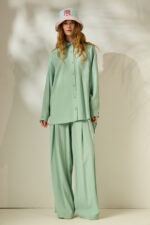 'LORA' OVERSIZED SHIRT (MINT) - Image 4