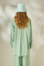 'LORA' OVERSIZED SHIRT (MINT) - Image 3