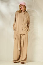 'LORA' OVERSIZED SHIRT (BEIGE)