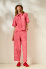 'CAPRI' ΚΑΡΟ CROPPED ΠΑΝΤΕΛΟΝΙ (RED) - Image 5