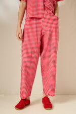 'CAPRI' ΚΑΡΟ CROPPED ΠΑΝΤΕΛΟΝΙ (RED) - Image 2