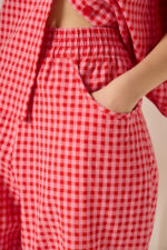 'CAPRI' ΚΑΡΟ CROPPED ΠΑΝΤΕΛΟΝΙ (RED) - Image 4