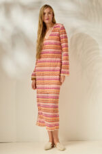 'RAMONA' MAXI DRESS (PINK) - Image 3