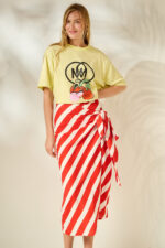 'CHERRY' OVERSIZED TEES (PALE YELLOW) - Image 3