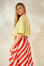 'CHERRY' OVERSIZED TEES (PALE YELLOW) - Image 2