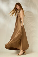 'ELEANORA' MAXI DRESS (MOCCA) - Image 5