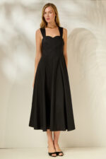 'MARIANNA' ΒΑΜΒΑΚΕΡΟ ΜΙΝΤΙ ΦΟΡΕΜΑ (BLACK)
