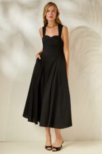 'MARIANNA' ΒΑΜΒΑΚΕΡΟ ΜΙΝΤΙ ΦΟΡΕΜΑ (BLACK) - Image 3