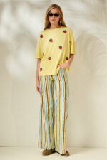 'VIOLET' ΦΡΑΟΥΛΕΣ T-SHIRT (YELLOW) - Image 4