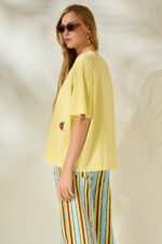 'VIOLET' ΦΡΑΟΥΛΕΣ T-SHIRT (YELLOW) - Image 2