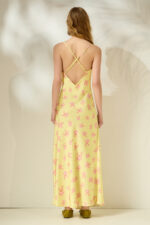 'EVELYN' ΕΜΠΡΙΜΕ ΦΟΡΕΜΑ (BUTTER YELLOW) - Image 4