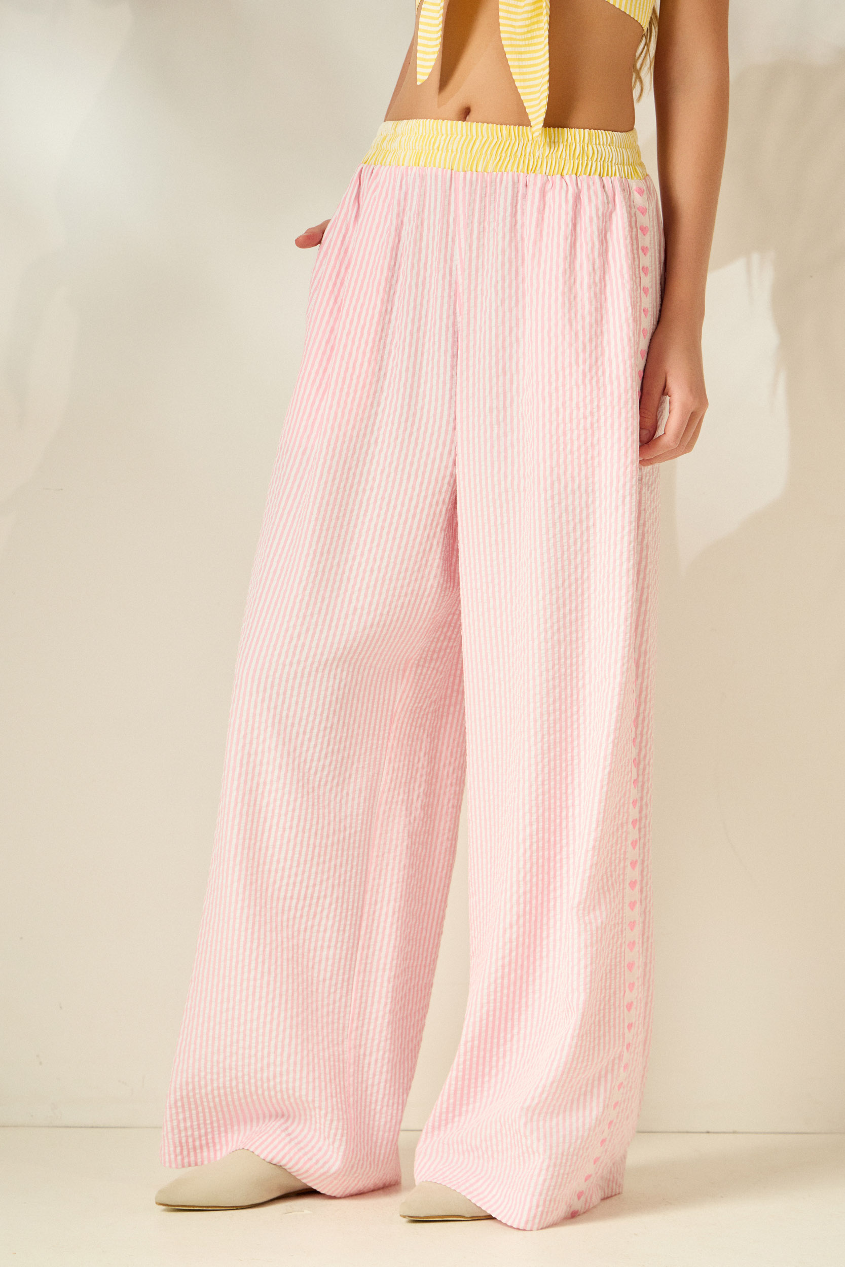 Evoto ‘AVA’ ΡΙΓΕ ΔΙΧΡΩΜΟ ΠΑΝΤΕΛΟΝΙ ΜΕ ΛΑΣΤΙΧΟ - Image 1