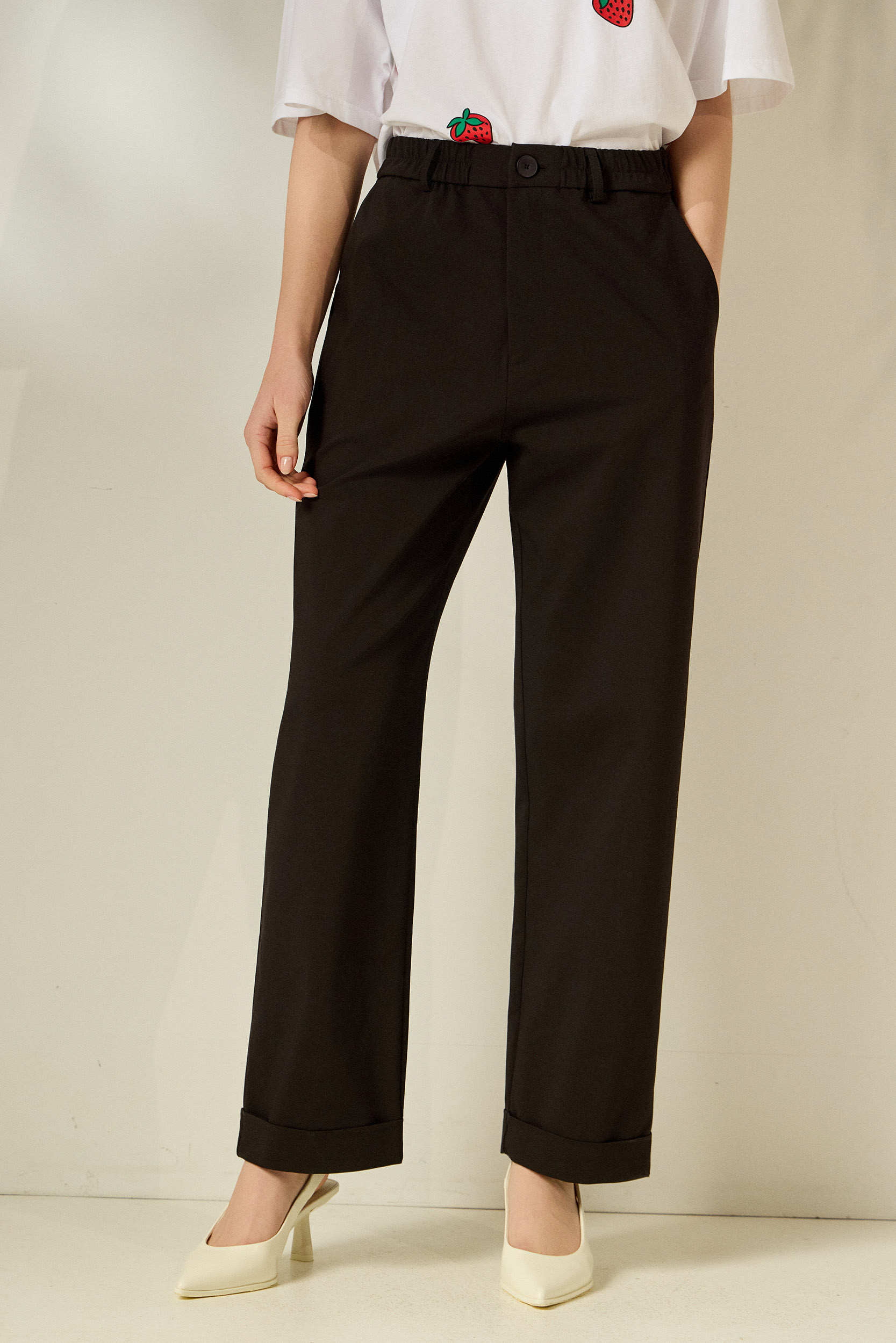 Evoto 'NORA' TROUSERS (BLACK) - Image 1