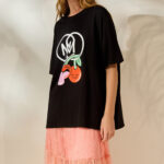 'CHERRY' OVERSIZED TEES (BLACK)
