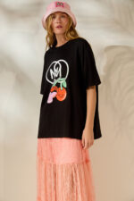 'CHERRY' OVERSIZED TEES (BLACK)