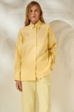 'XLOI' COTTON SHIRT (PASTEL YELLOW)