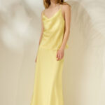 'DAPHNE' ΣΑΤΕΝ ΦΟΥΣΤΑ (PASTEL YELLOW/POLKA DOT)