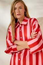 'CASEY' STRIPED SHIRT (RED/PINK)