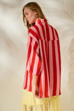 'CASEY' STRIPED SHIRT (RED/PINK) - Image 2