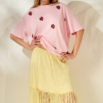 'VIOLET' STRAWBERRIES T-SHIRT (PINK)