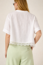 'RORY' ΚΟΝΤΟ ΠΟΥΚΑΜΙΣΟ ΜΕ ΔΑΝΤΕΛΑ - Image 4