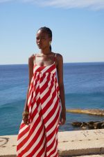 'NAOMI' MIDI STRIPED DRESS - Image 4