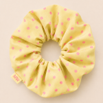 SCRUNCHIES (PASTEL YELLOW/POLKA DOT)