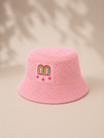 'ANTHI' ΔΙΧΡΩΜΟ ΚΑΠΕΛΟ BUCKET (PINK/PINK STRIPED) - Image 3