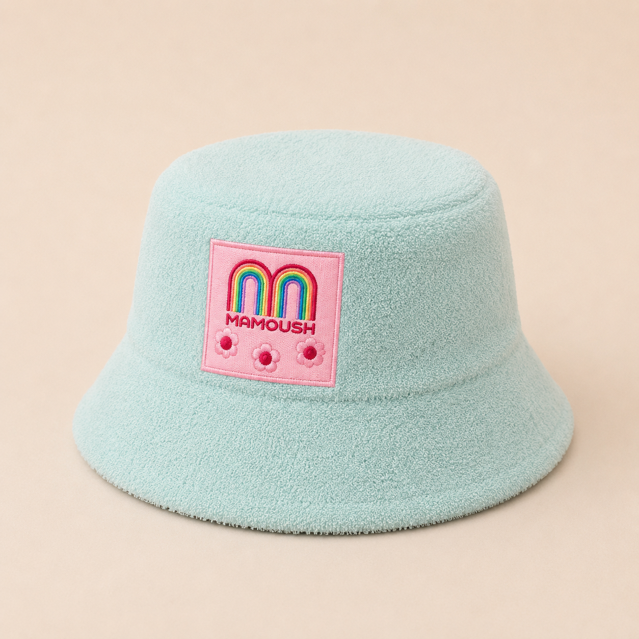 D2B4930B-5777-4C2D-ACD4-549DD88AB71F 'ANTHI' ΔΙΧΡΩΜΟ ΚΑΠΕΛΟ BUCKET (PEANUT/PINK) - Image 1