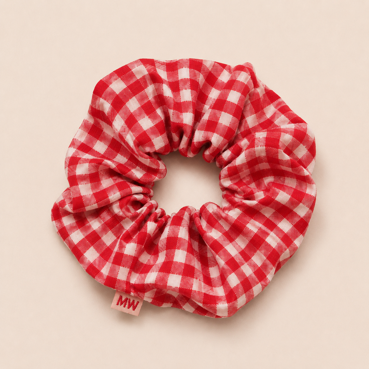 ED58EA14-1615-4BBC-B795-8FBE927C18DF SCRUNCHIES (RED/CHECKERED) - Image 1
