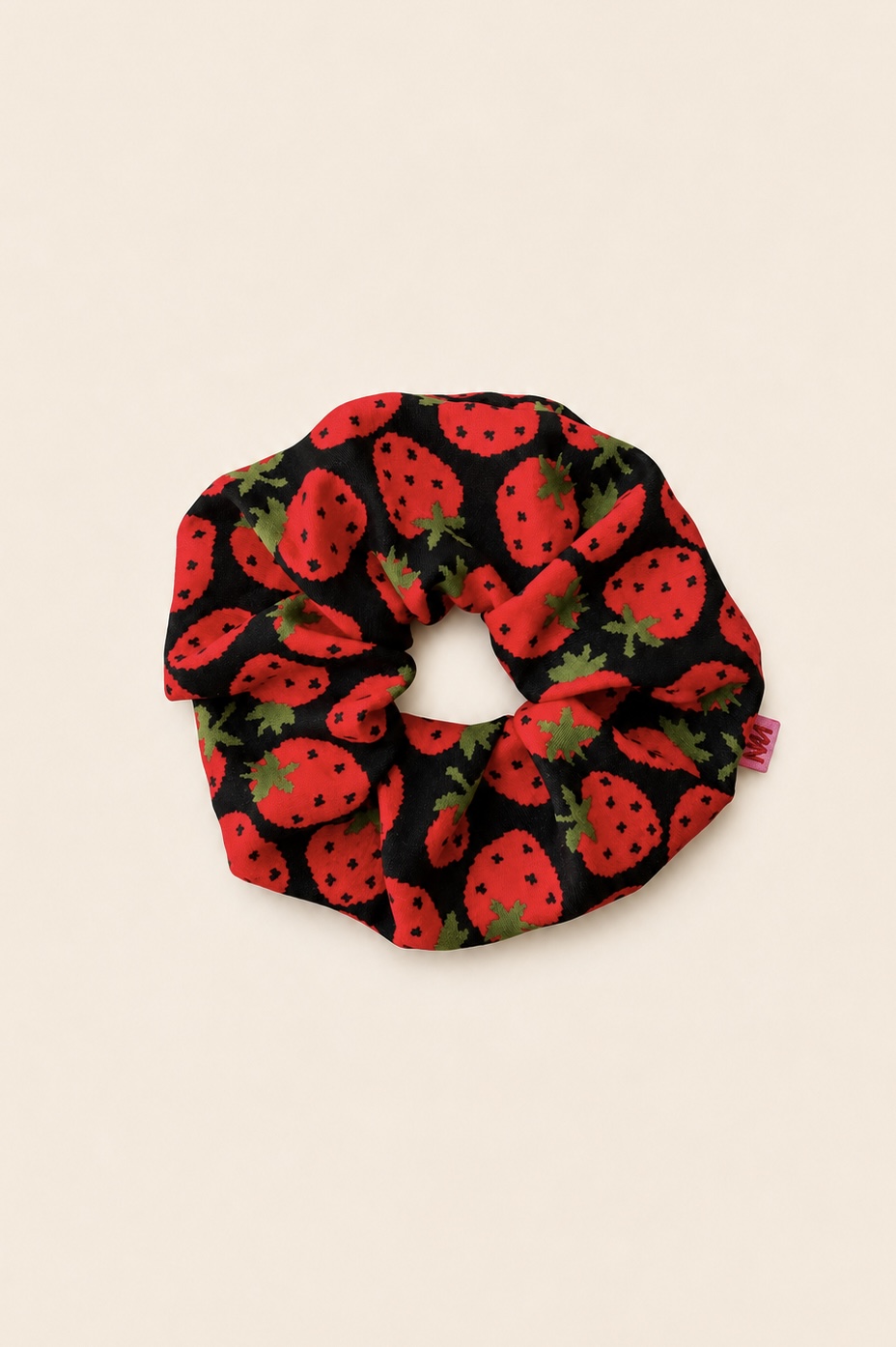 FAA4D618-4EA8-410E-8DDF-B95C5AC80604 SCRUNCHIES (BLACK/STRAWBERRIES) - Image 1