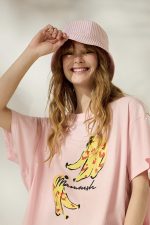 'ANTHI' ΔΙΧΡΩΜΟ ΚΑΠΕΛΟ BUCKET (PINK/PINK STRIPED) - Image 4