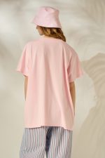'ANTHI' ΔΙΧΡΩΜΟ ΚΑΠΕΛΟ BUCKET (PINK/PINK STRIPED) - Image 5