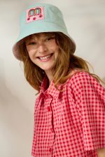 'ANTHI' ΔΙΧΡΩΜΟ ΚΑΠΕΛΟ BUCKET (PEANUT/PINK)