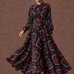 'EVANGELIA' MAXI PRINTED DRESS
