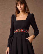 'NEFELI' ΜΙΝΤΙ ΦΟΡΕΜΑ ΜΕ ΚΕΝΤΗΜΕΝΗ ΖΩΝΗ (BLACK) - Image 3