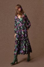 'ADELYN' ΜΑΞΙ ΦΟΡΕΜΑ (MULBERRY) - Image 3