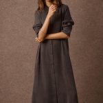 'PARIS' LONG SEMI-DRESS (DARK OLIVE)