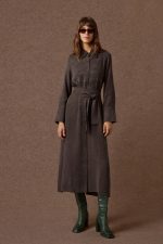 'PARIS' ΜΑΚΡΥ ΣΕΜΙΖΙΕ ΦΟΡΕΜΑ (DARK OLIVE) - Image 2